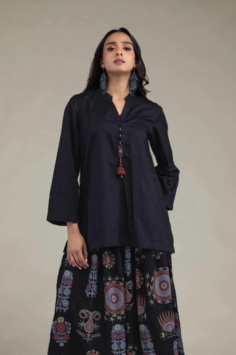 Khaadi Plain Embroidered Stitched Lawn 2PC