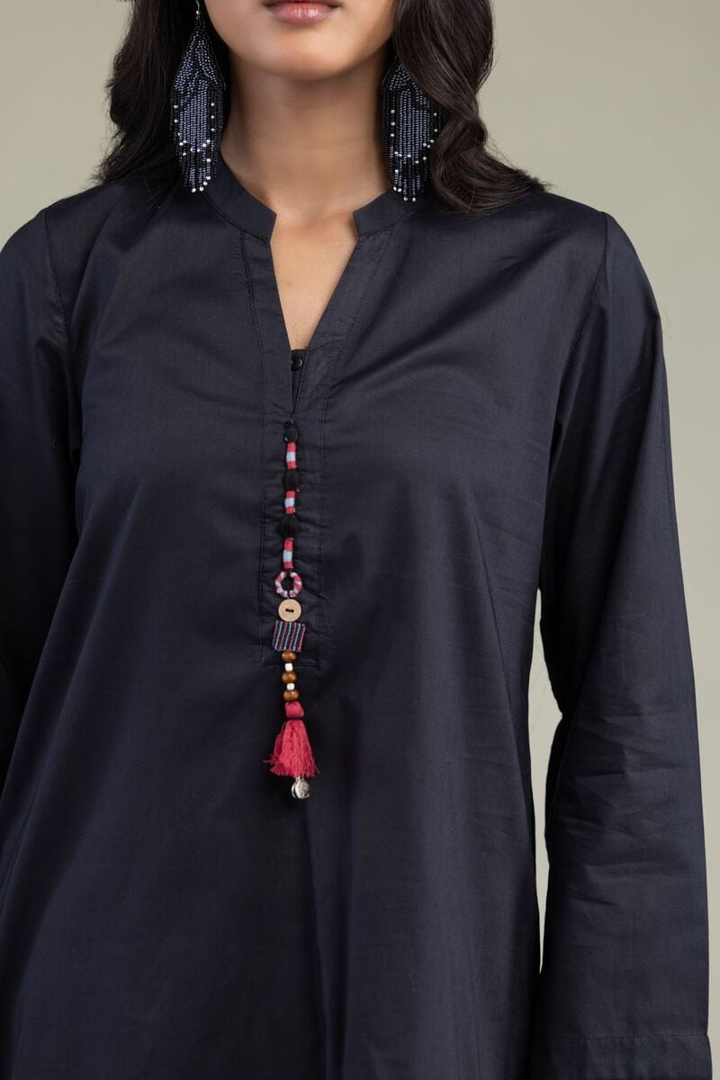 Khaadi Plain Embroidered Stitched Lawn 2PC