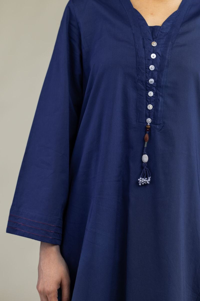 Khaadi Plain Embroidered Stitched Lawn 2PC