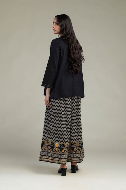 Khaadi Plain Embroidered Stitched Lawn 2PC