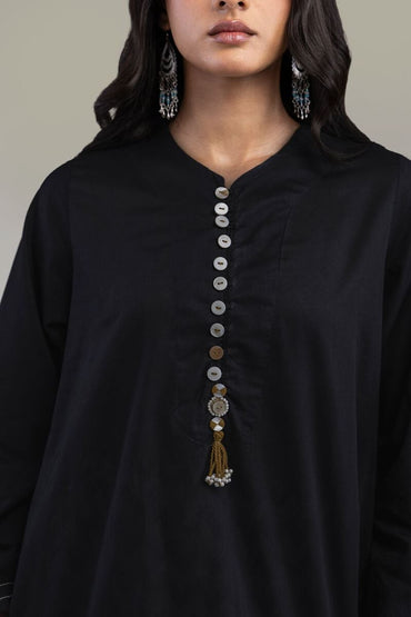 Khaadi Plain Embroidered Stitched Lawn 2PC