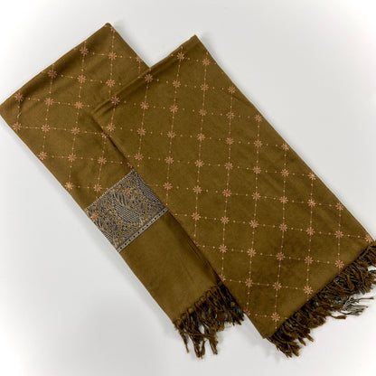 Embroidered Pashmina Jacquard Shawl