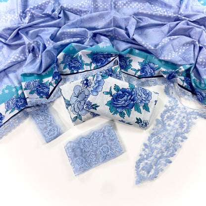 Baroque Embroidered Khaddar With Patches-3PC