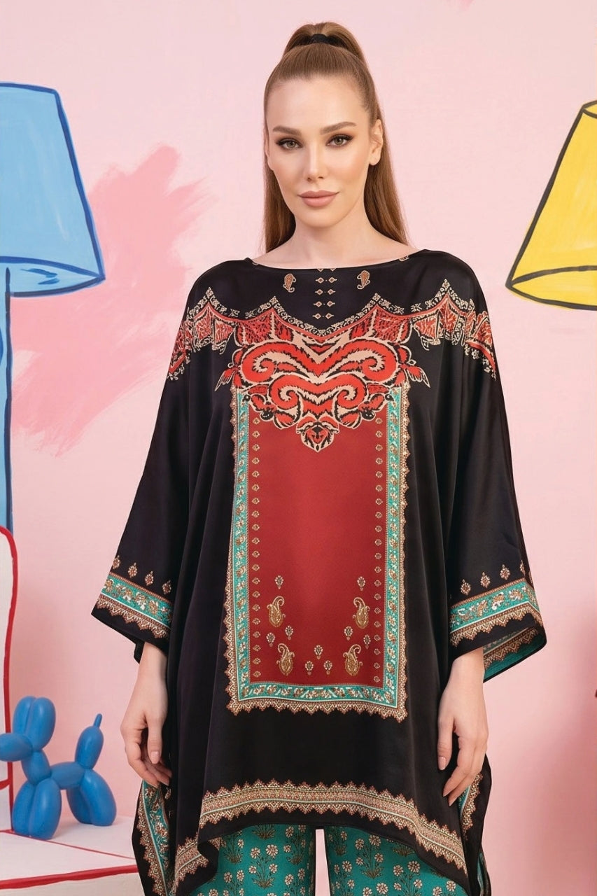 Zesh Printed Silk 2PC