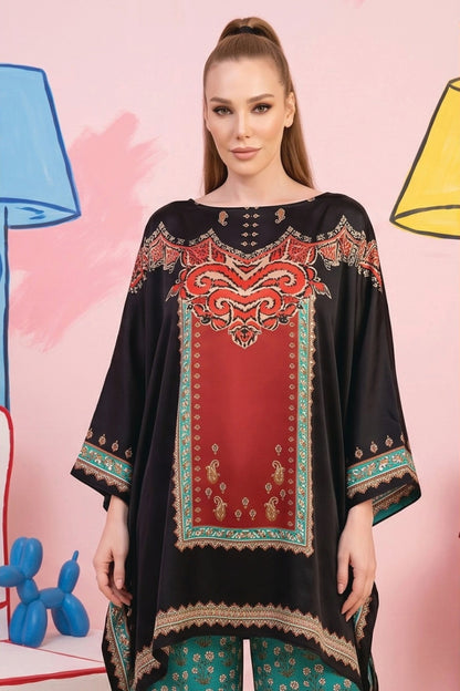 Zesh Printed Silk 2PC