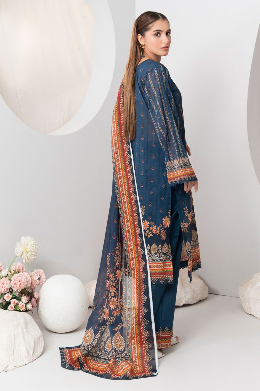 Mojo Berry By Marooj Digital Printed Lawn 3PC