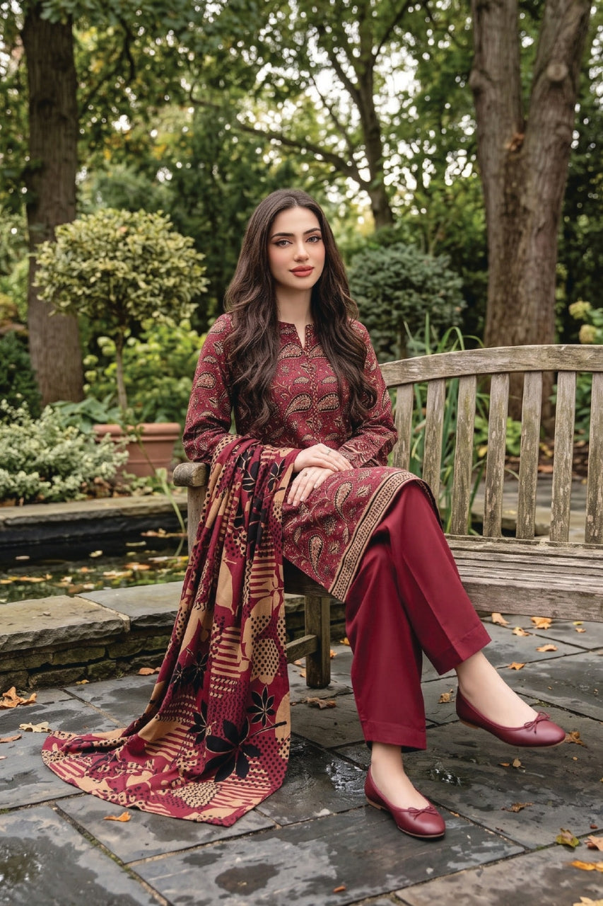 Zesh Digital Printed Khaddar 3PC