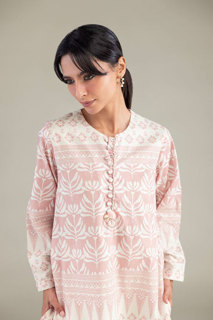 Khaadi Plain Embroidered Stitched Lawn 3PC