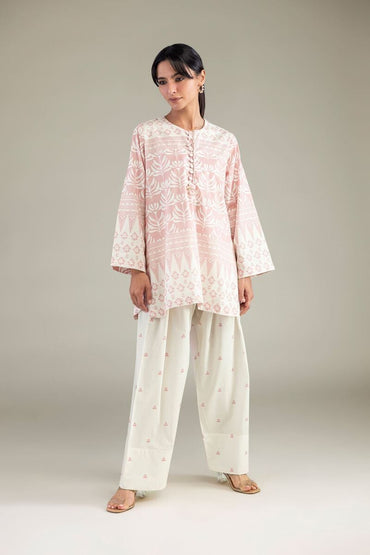 Khaadi Plain Embroidered Stitched Lawn 3PC
