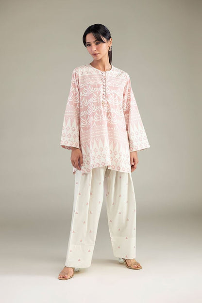 Khaadi Plain Embroidered Stitched Lawn 3PC