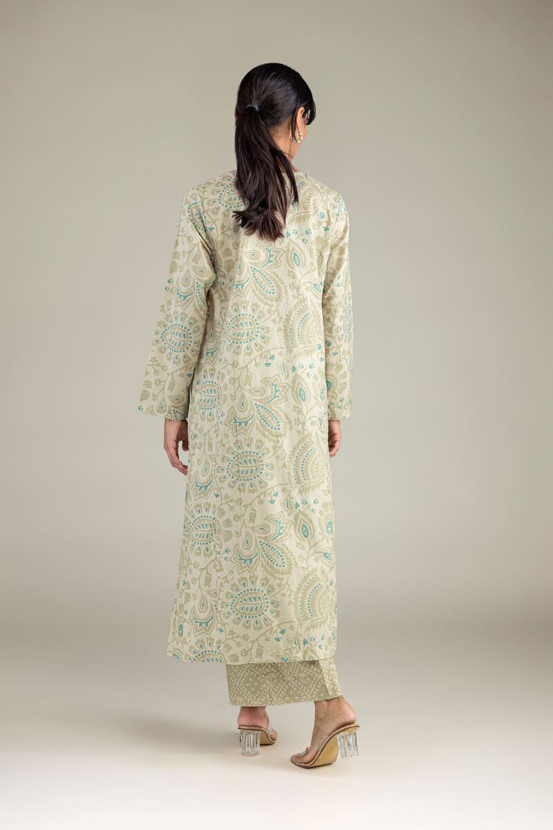 Khaadi Plain Embroidered Stitched Lawn 3PC