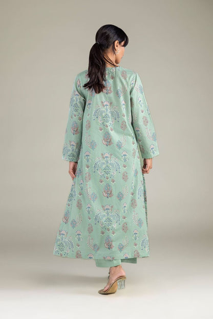 Khaadi Plain Embroidered Stitched Lawn 3PC