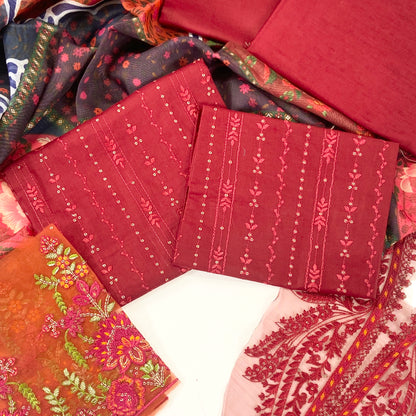 Maria B Emb Luxury Lawn-3PC