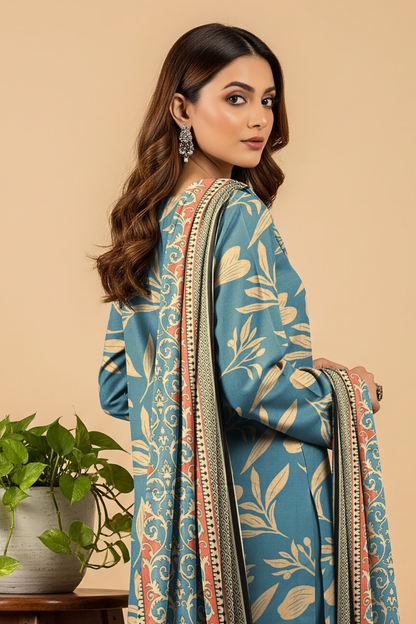 Noor By Fiza Noor Printed Wool 3PC