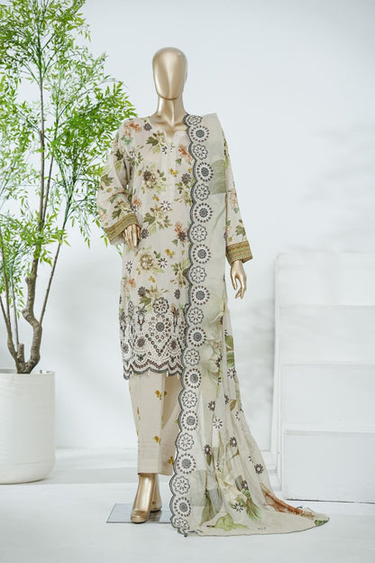 Aifa Printed & Embroidered Lawn 3PC