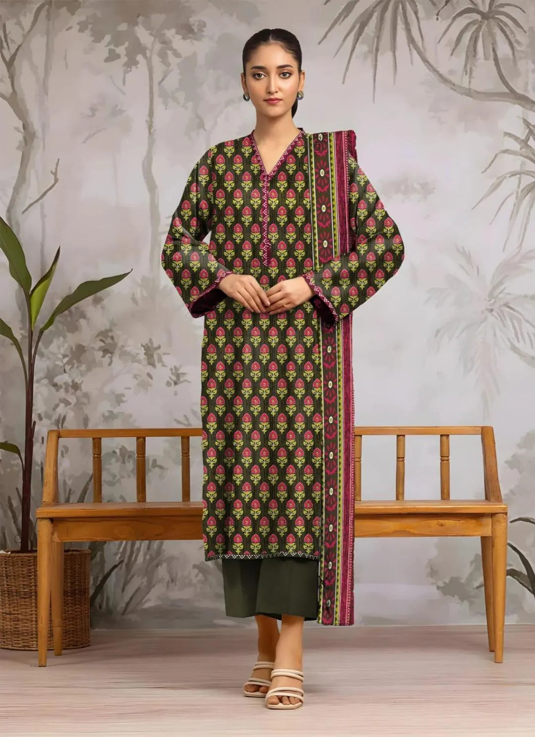 Edenrobe Digital Printed Lawn 3PC