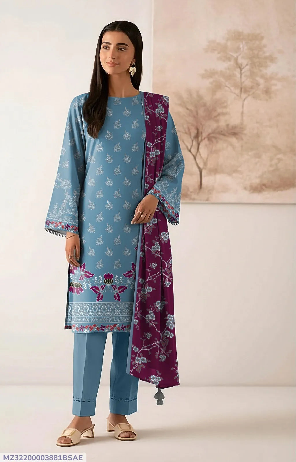 Kayseria Digital Printed Lawn 3PC