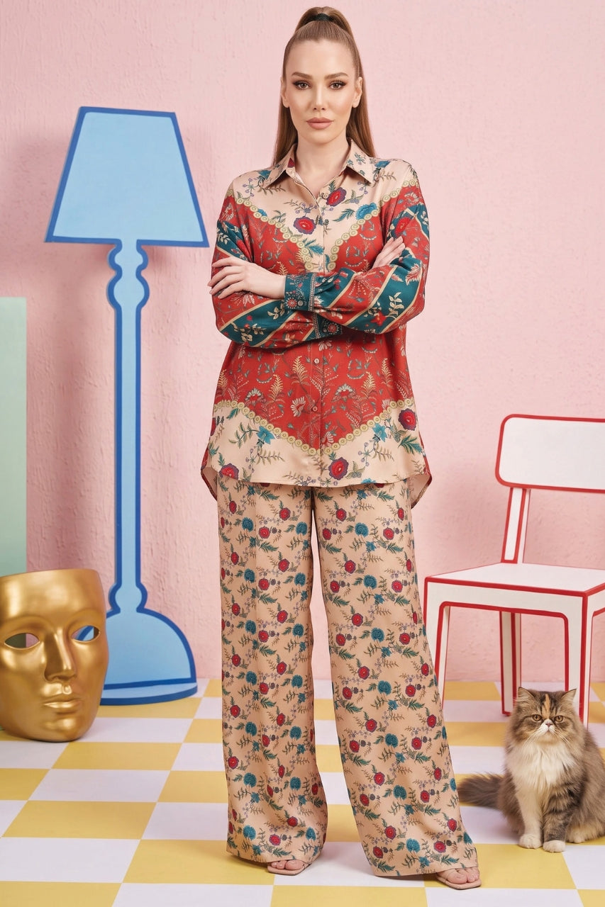 Zesh Printed Silk 2PC