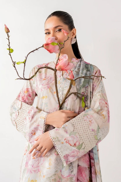 Baroque All Over Digital Printed Lawn 3-PC