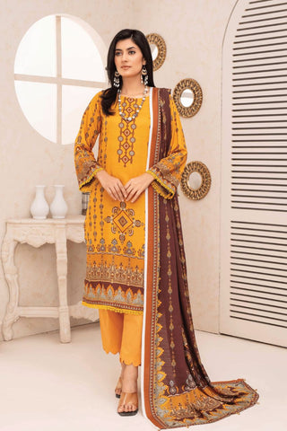 Falak By Feroza Printed Slub Linen-3PC