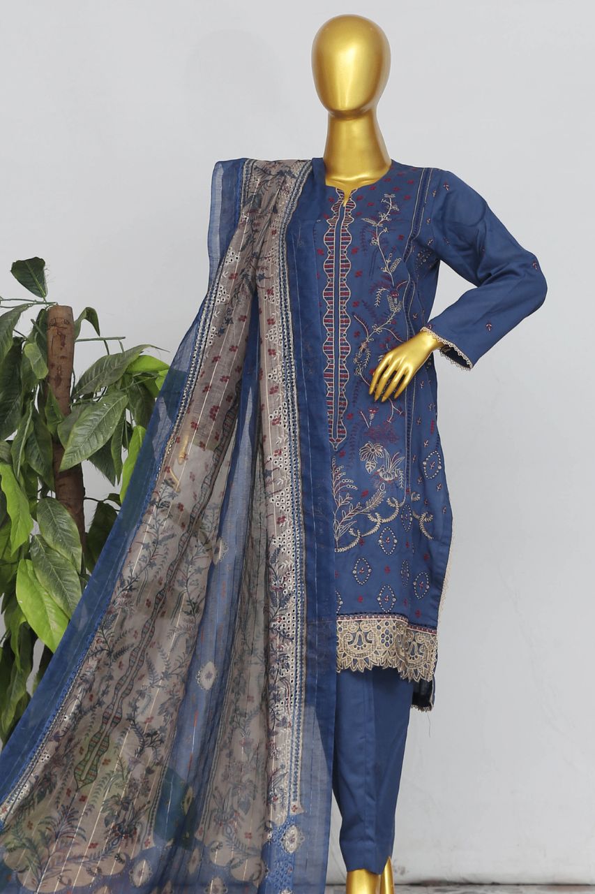 Mohagni By Anaya Noor Emb Karandi 3-PC