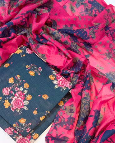 Baroque Digital Printed Lawn 3PC