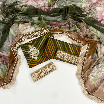 Maria B Embroiderd & Digital Printed Lawn 3PC
