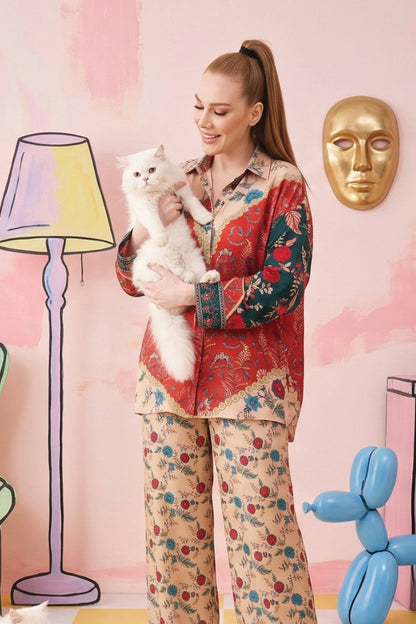 Zesh Printed Silk 2PC