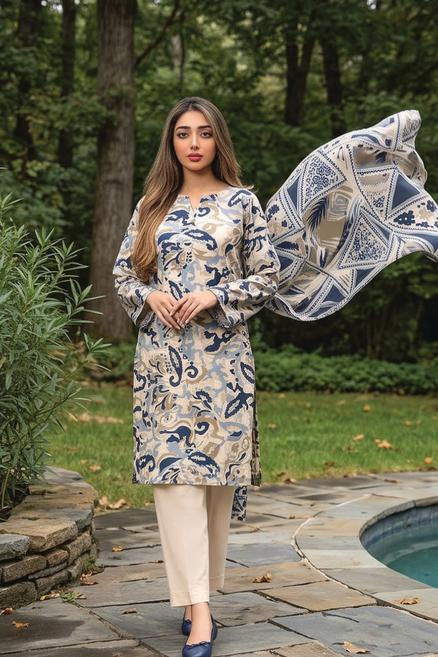Zesh Digital Printed Khaddar 3PC
