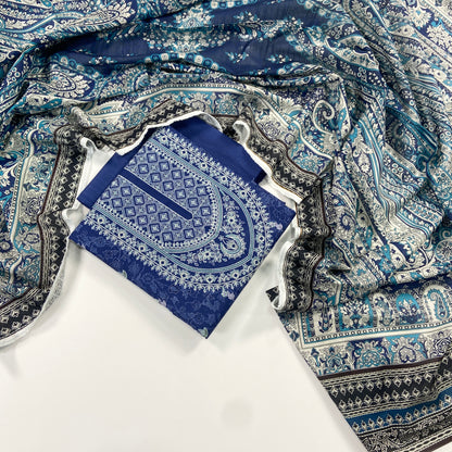 Mausummery Digital Printed Khaddar 3PC