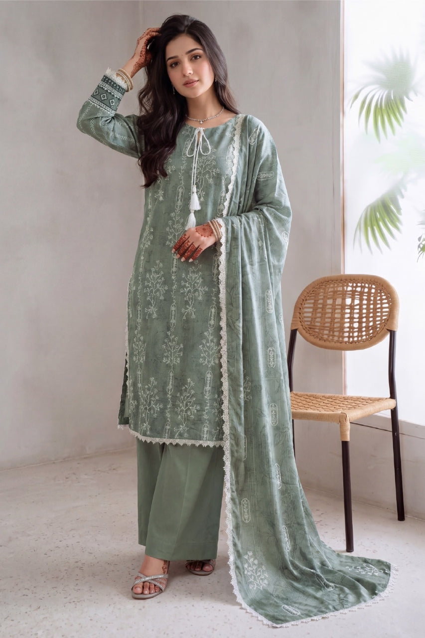 Fatima Bano By Nishaat Luxury Emb & Printed Lawn 3PC
