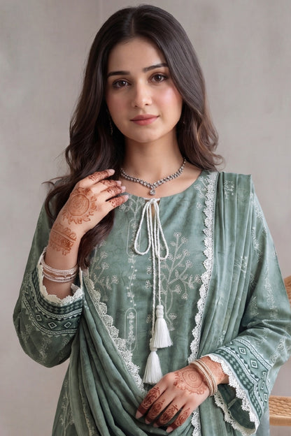 Fatima Bano By Nishaat Luxury Emb & Printed Lawn 3PC