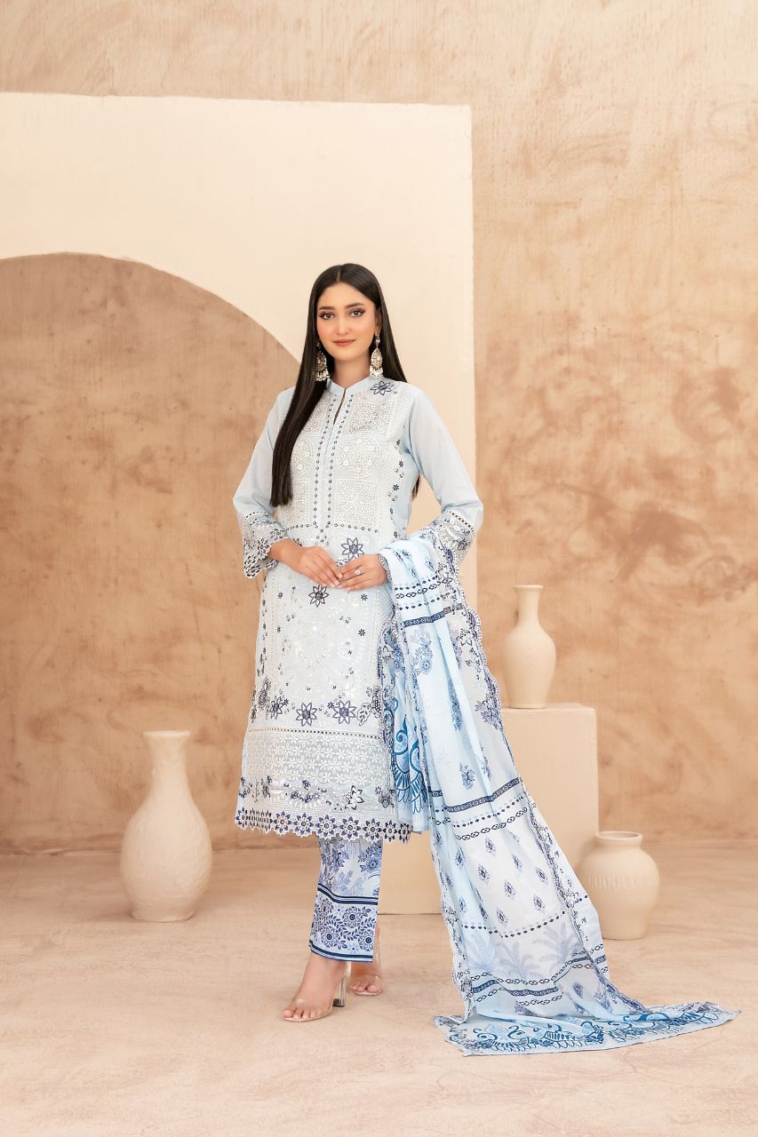 Echo Of Grace By Tawakkal Premium Emb Lawn 3PC