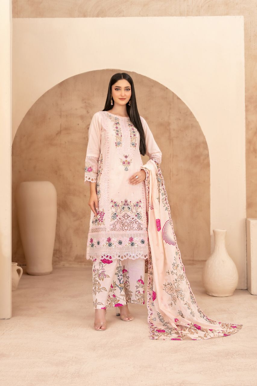 Echo Of Grace By Tawakkal Premium Emb Lawn 3PC