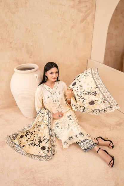 Echo Of Grace By Tawakkal Premium Emb Lawn 3PC