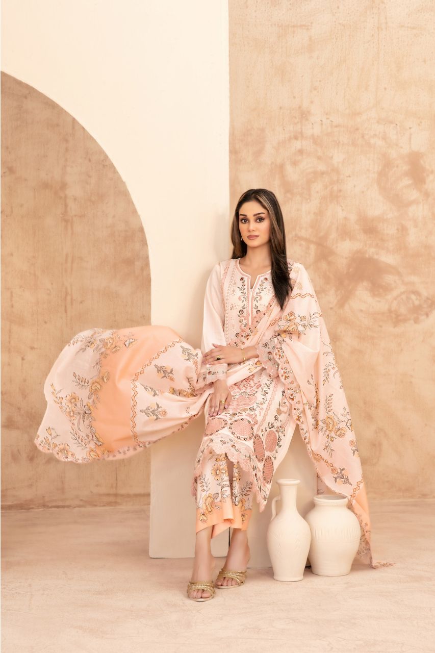 Echo Of Grace By Tawakkal Premium Emb Lawn 3PC