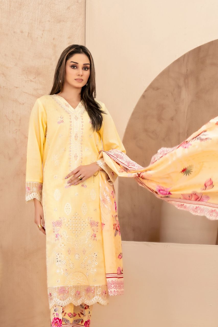 Echo Of Grace By Tawakkal Premium Emb Lawn 3PC