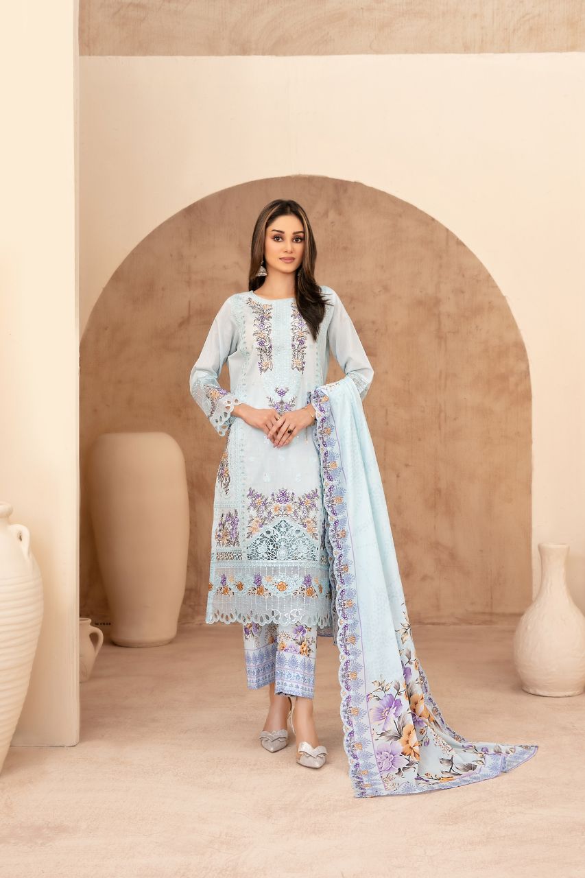 Echo Of Grace By Tawakkal Premium Emb Lawn 3PC