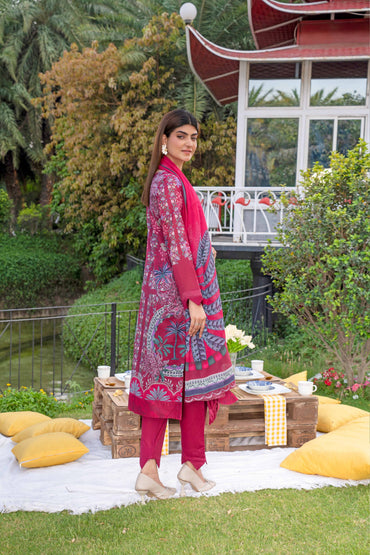 Wania Gold Printed Lawn 3PC