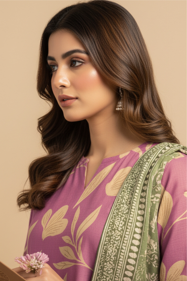 Noor By Fiza Noor Printed Wool 3PC