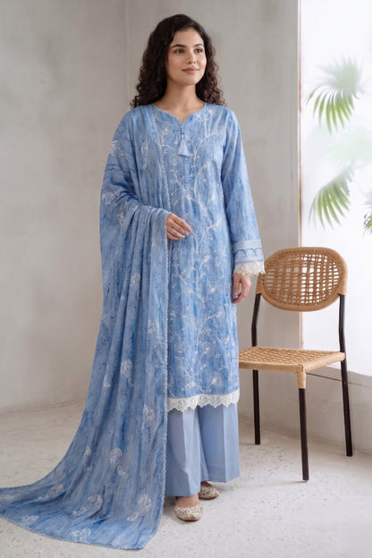 Fatima Bano By Nishaat Luxury Emb & Printed Lawn 3PC