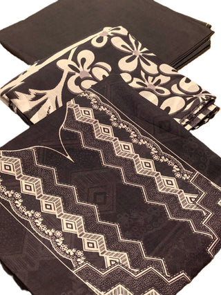 Black And White Khaadi 3-Pcs All over Digital Printed lawn Collection