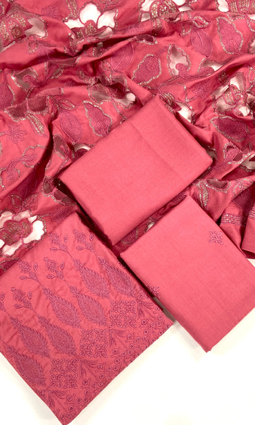 Anaya Noor Emb & Chickenkari Dhanak with Heavy Aplick work Dupatta