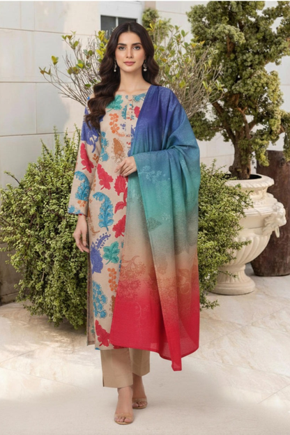 Motifz Premium Printed Khaddar 3PC