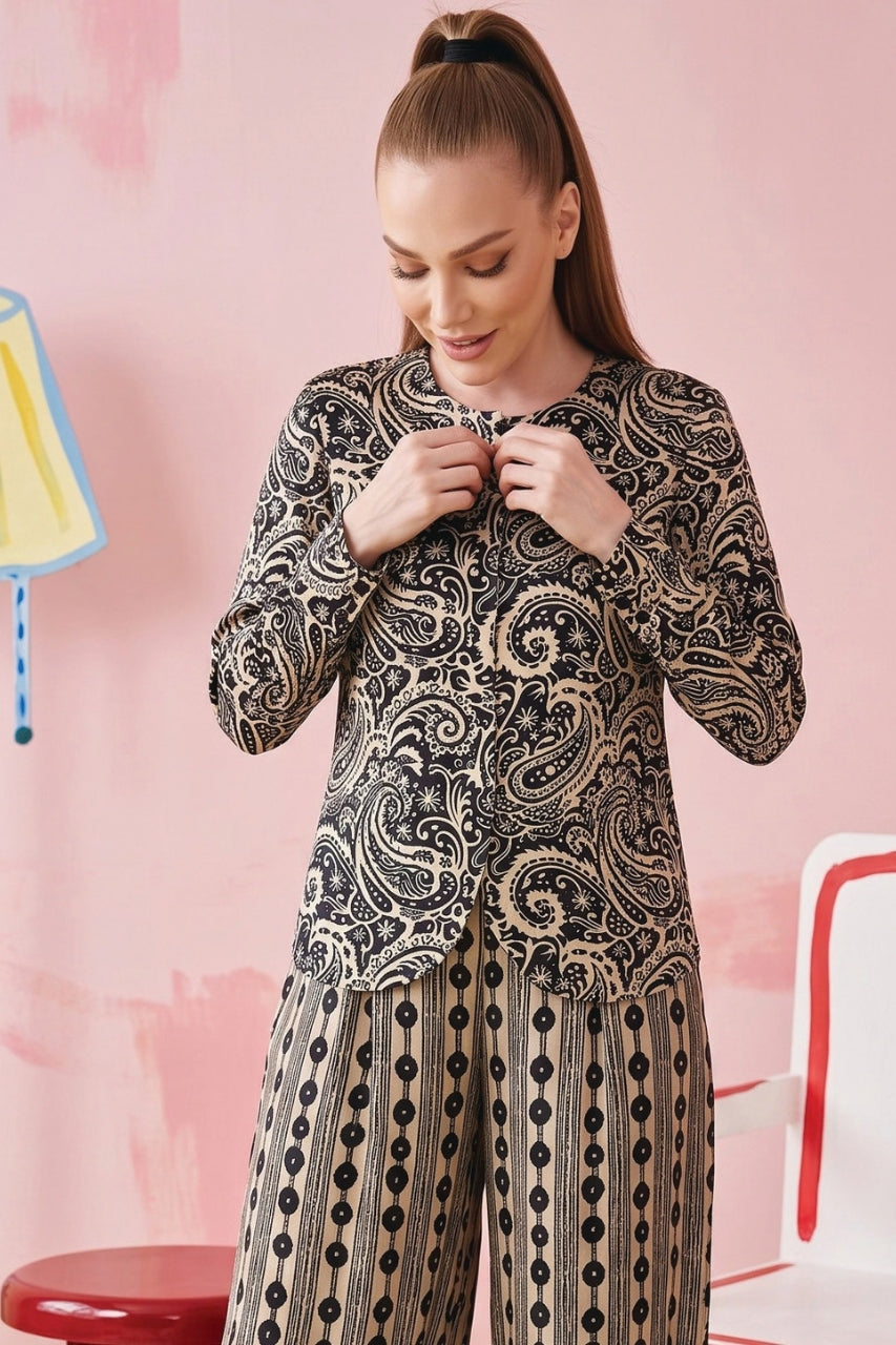 Zesh Printed Silk 2PC