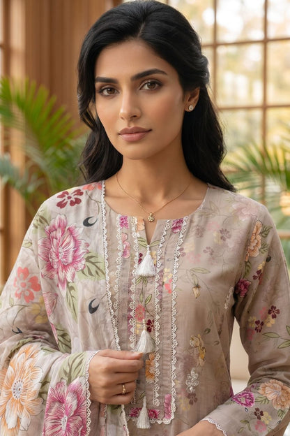 Fatima Bano By Misaal Luxury Emb & Printed Lawn 3PC