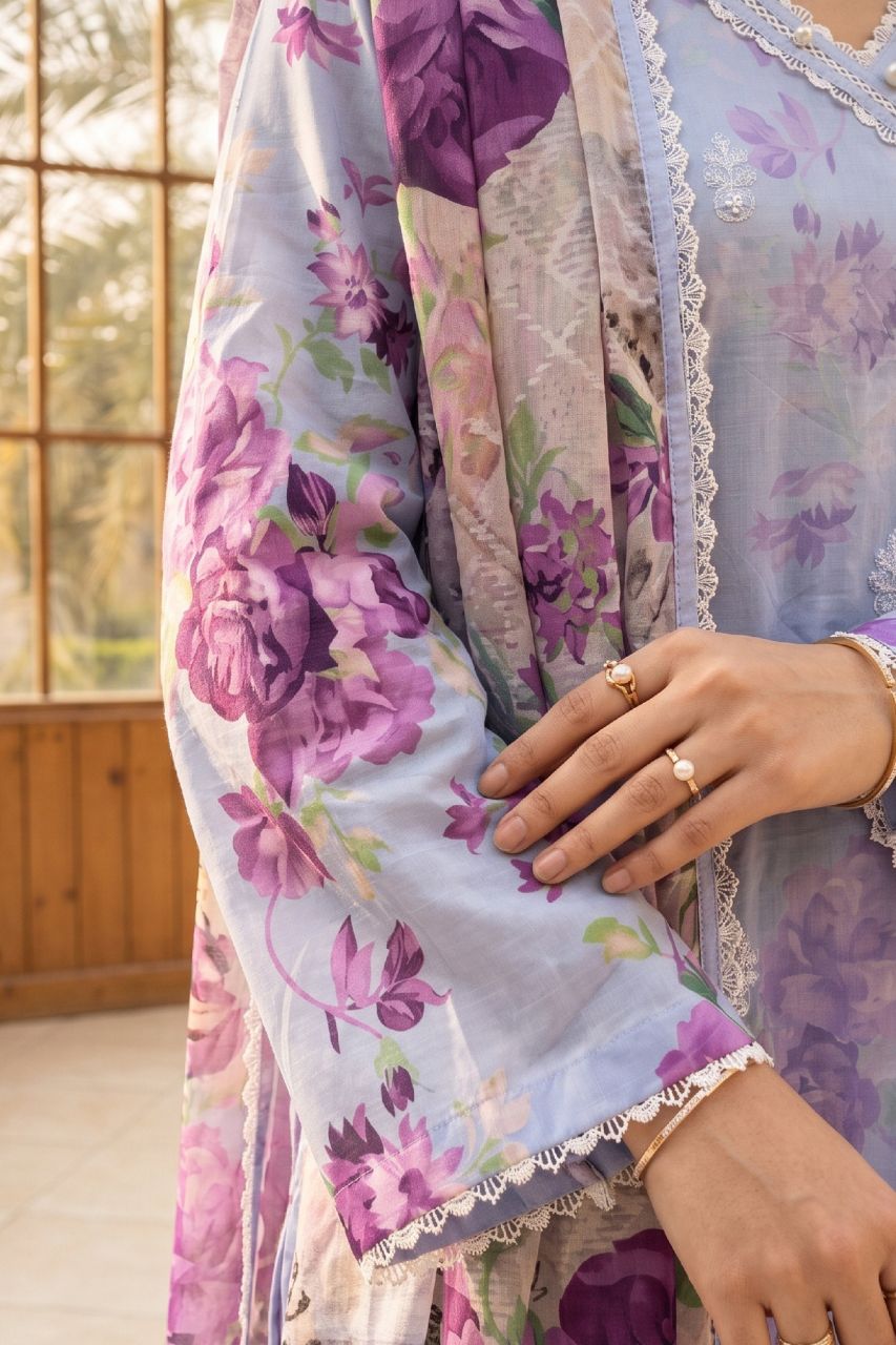 Fatima Bano By Misaal Luxury Emb & Printed Lawn 3PC