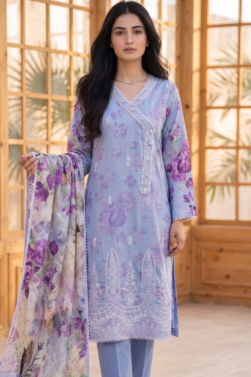 Fatima Bano By Misaal Luxury Emb & Printed Lawn 3PC