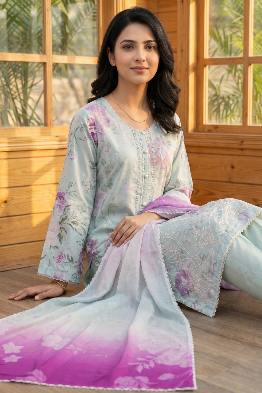 Fatima Bano By Misaal Luxury Emb & Printed Lawn 3PC