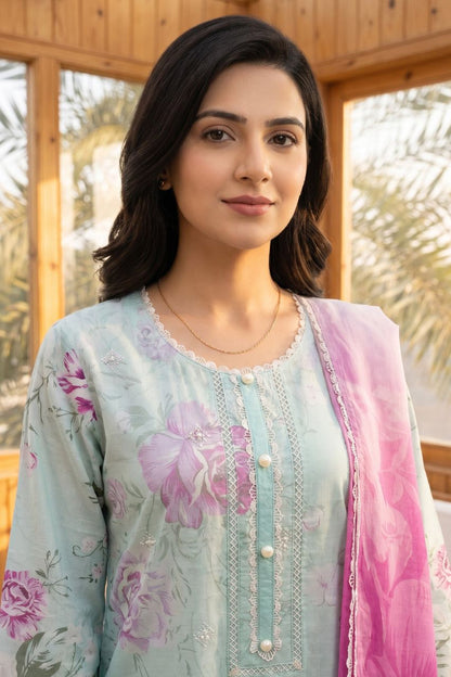 Fatima Bano By Misaal Luxury Emb & Printed Lawn 3PC